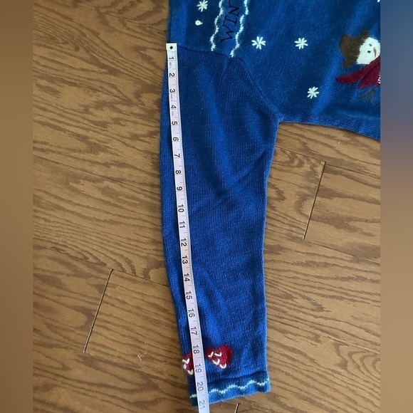 Quacker Factory Holiday Sweater Snowman Sparkles M Vintage - Picture 8 of 8